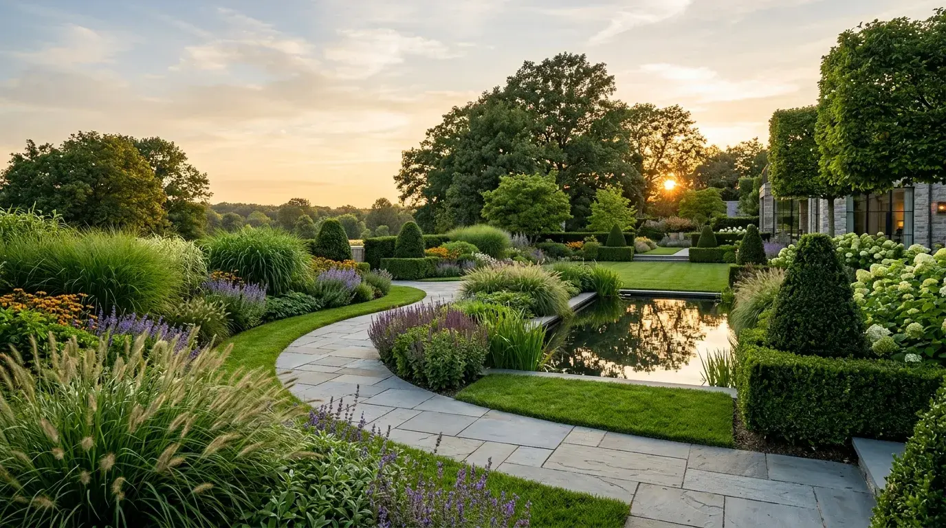 A meticulously maintained landscape showcasing Ready Property Maintenance craftsmanship